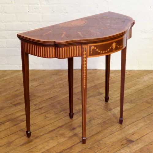 EDWARDIAN SHERATON STYLE MAHOGANY CARD TABLE - ADDITIONAL PHOTO 6