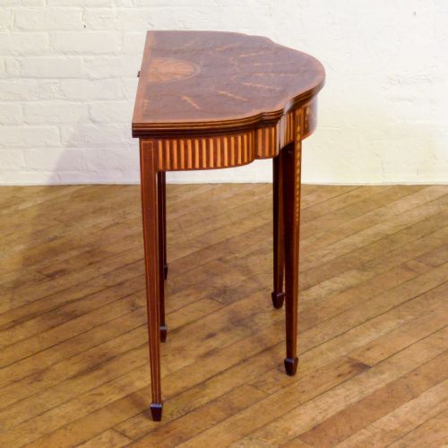 EDWARDIAN SHERATON STYLE MAHOGANY CARD TABLE - ADDITIONAL PHOTO 9