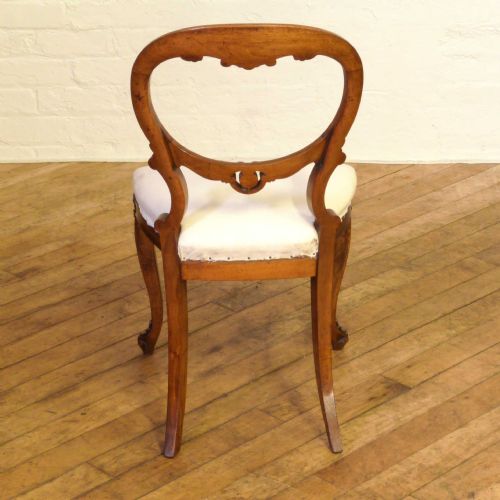 SET OF SIX VICTORIAN WALNUT BALLOON BACK CHAIRS - ADDITIONAL PHOTO 8