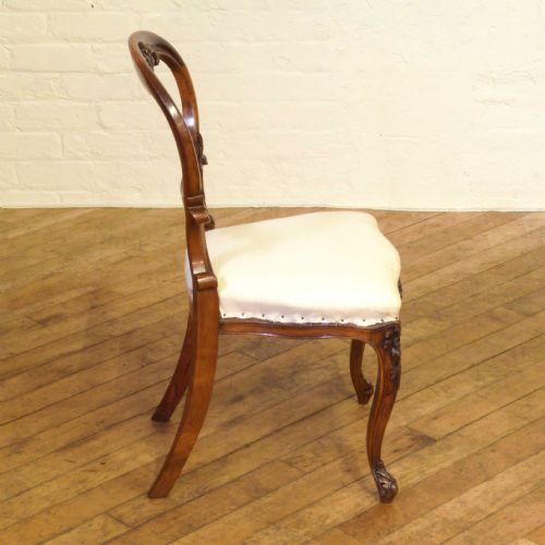 SET OF SIX VICTORIAN WALNUT BALLOON BACK CHAIRS - ADDITIONAL PHOTO 10