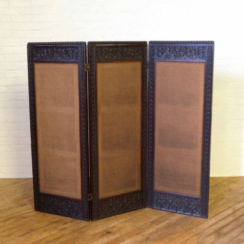 VICTORIAN OAK FRAMED TAPESTRY SCREEN - ADDITIONAL PHOTO 1