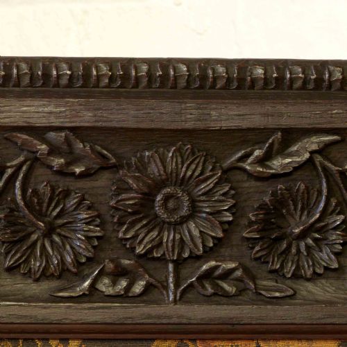 VICTORIAN OAK FRAMED TAPESTRY SCREEN - ADDITIONAL PHOTO 6