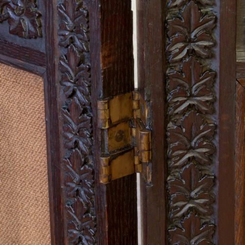 VICTORIAN OAK FRAMED TAPESTRY SCREEN - ADDITIONAL PHOTO 9