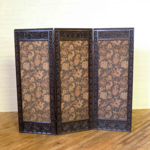 VICTORIAN OAK FRAMED TAPESTRY SCREEN - ADDITIONAL PHOTO 11