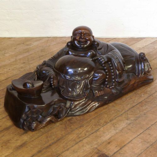 hardwood budaihotei - CATEGORY: ANTIQUE MISCELLANEOUS - DATED 1920