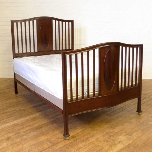 edwardian mahogany bedstead - CATEGORY: ANTIQUE BEDS - DATED EDWARDIAN