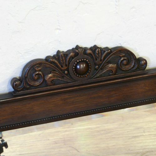 JACOBEAN STYLE OAK MIRROR - ADDITIONAL PHOTO 2