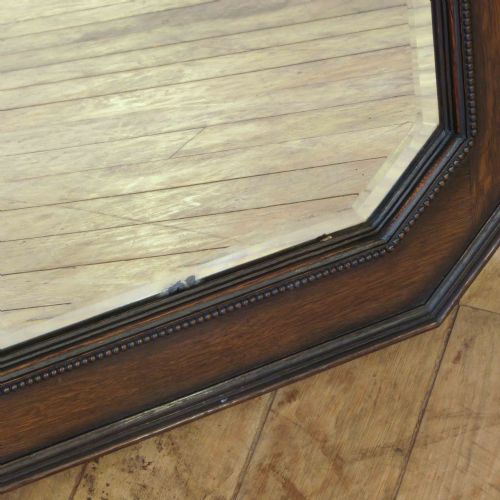 JACOBEAN STYLE OAK MIRROR - ADDITIONAL PHOTO 4