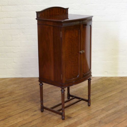 edwardian mahogany music stationary cabinet - CATEGORY: ANTIQUE CABINETS - DATED EDWARDIAN