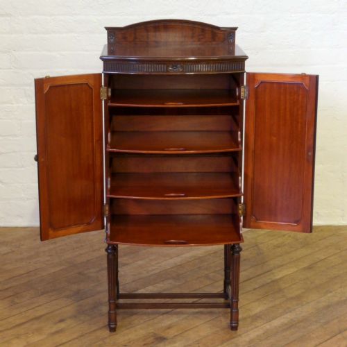 EDWARDIAN MAHOGANY MUSIC STATIONARY CABINET - ADDITIONAL PHOTO 1