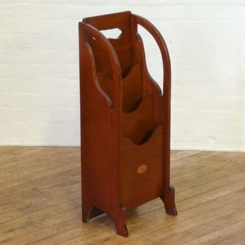edwardian mahogany newspaper rack - CATEGORY: ANTIQUE MISCELLANEOUS - DATED EDWARDIAN