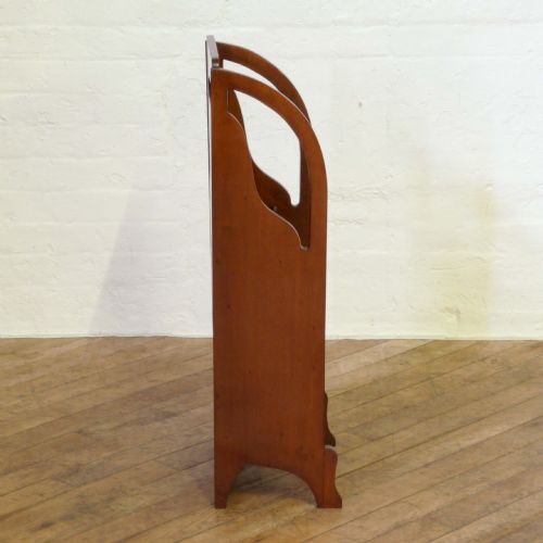 EDWARDIAN MAHOGANY NEWSPAPER RACK - ADDITIONAL PHOTO 4