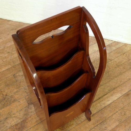 EDWARDIAN MAHOGANY NEWSPAPER RACK - ADDITIONAL PHOTO 5