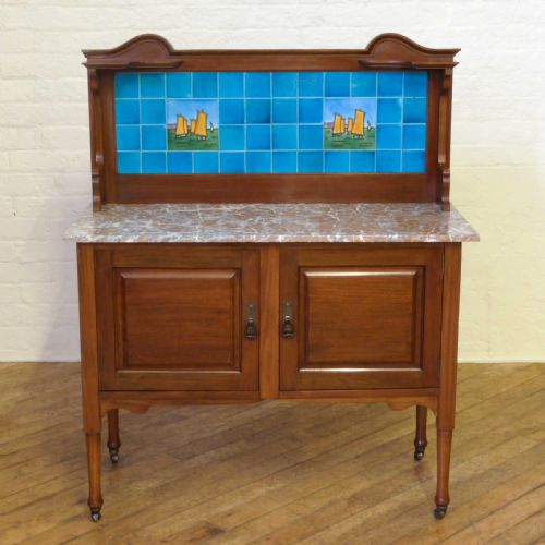 EDWARDIAN WALNUT WASHSTAND - ADDITIONAL PHOTO 1