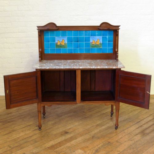 EDWARDIAN WALNUT WASHSTAND - ADDITIONAL PHOTO 3