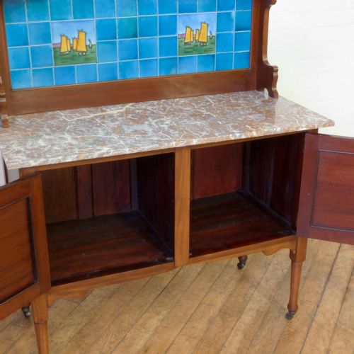 EDWARDIAN WALNUT WASHSTAND - ADDITIONAL PHOTO 4