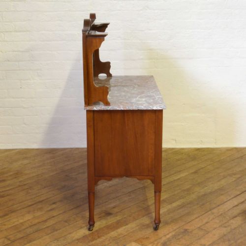 EDWARDIAN WALNUT WASHSTAND - ADDITIONAL PHOTO 9