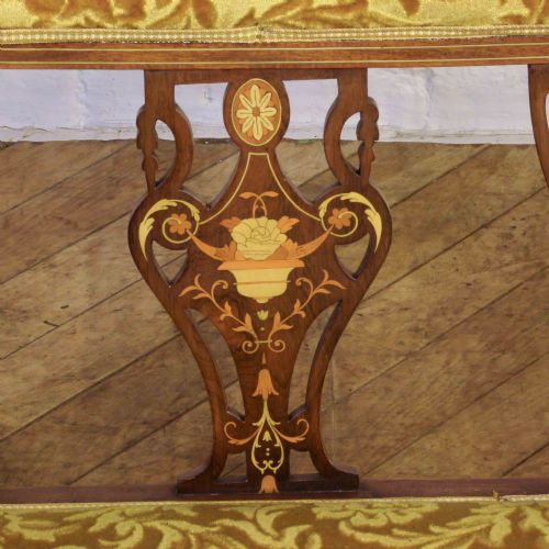 EDWARDIAN MAHOGANY INLAID SOFA - ADDITIONAL PHOTO 2