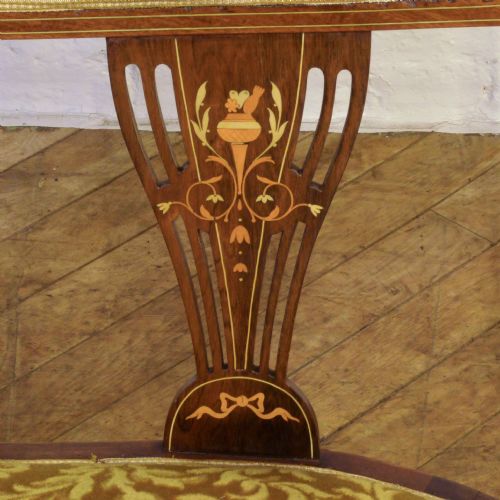 EDWARDIAN MAHOGANY INLAID SOFA - ADDITIONAL PHOTO 3