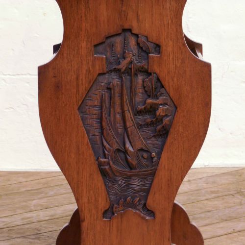 EDWARDIAN MAHOGANY BOOK RACKTABLE - ADDITIONAL PHOTO 2