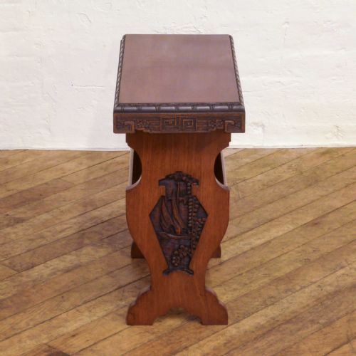 EDWARDIAN MAHOGANY BOOK RACKTABLE - ADDITIONAL PHOTO 6