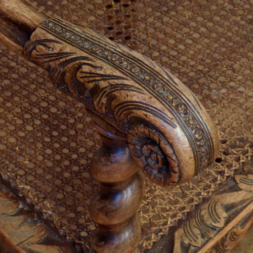 VICTORIAN CAROLEAN STYLE ARMCHAIR - ADDITIONAL PHOTO 1