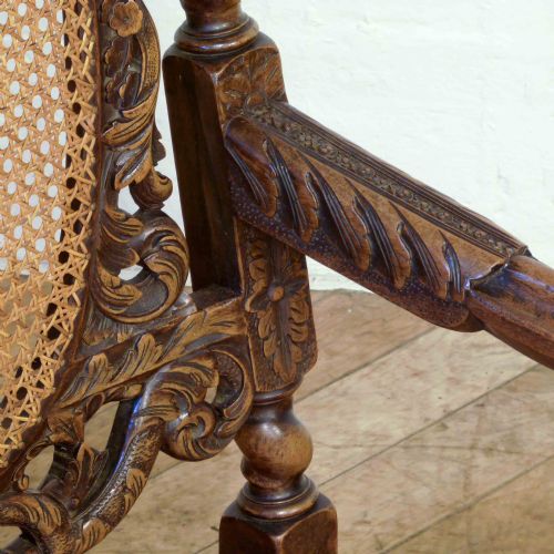 VICTORIAN CAROLEAN STYLE ARMCHAIR - ADDITIONAL PHOTO 2