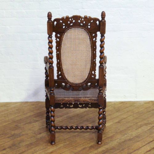 VICTORIAN CAROLEAN STYLE ARMCHAIR - ADDITIONAL PHOTO 3