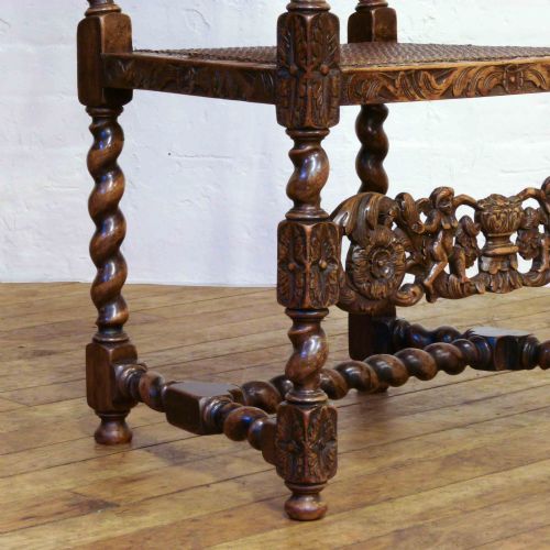 VICTORIAN CAROLEAN STYLE ARMCHAIR - ADDITIONAL PHOTO 6