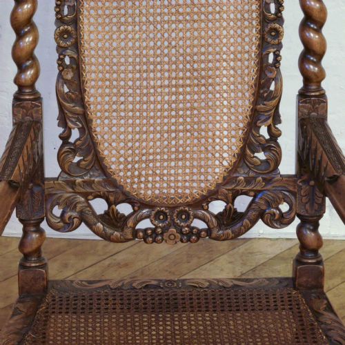 VICTORIAN CAROLEAN STYLE ARMCHAIR - ADDITIONAL PHOTO 7