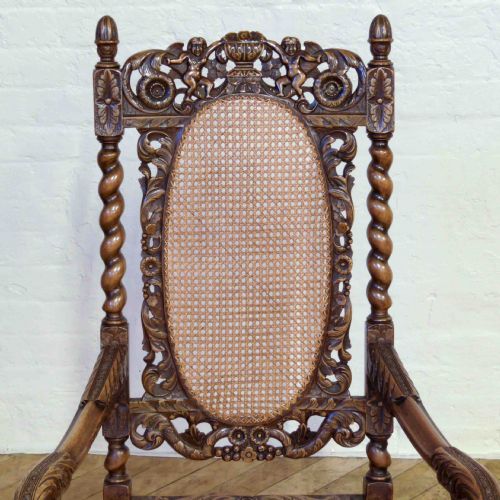 VICTORIAN CAROLEAN STYLE ARMCHAIR - ADDITIONAL PHOTO 10