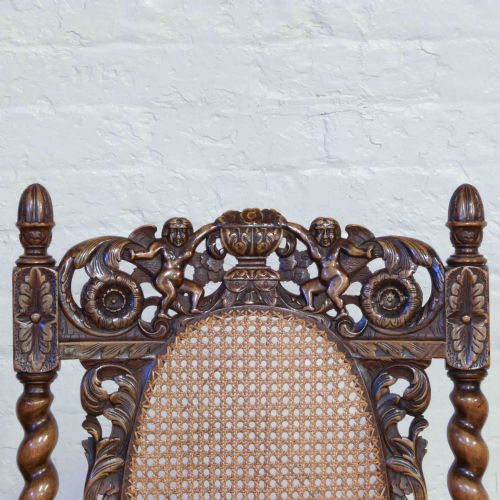 VICTORIAN CAROLEAN STYLE ARMCHAIR - ADDITIONAL PHOTO 11