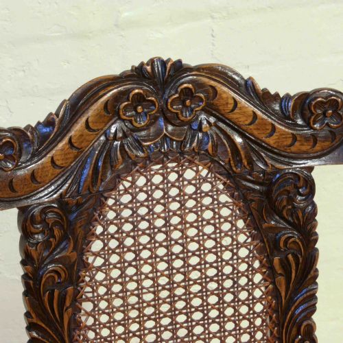SET OF SIX OAK JACOBEAN STYLE CHAIRS - ADDITIONAL PHOTO 5
