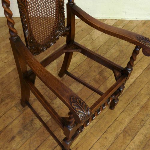 SET OF SIX OAK JACOBEAN STYLE CHAIRS - ADDITIONAL PHOTO 9