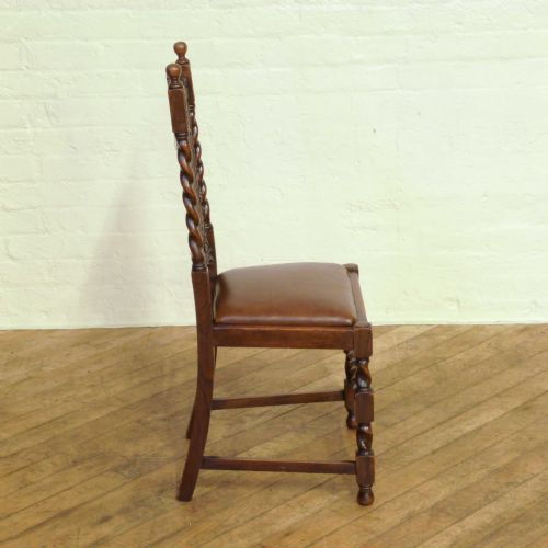 SET OF SIX OAK JACOBEAN STYLE CHAIRS - ADDITIONAL PHOTO 10