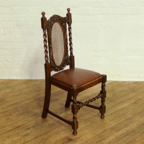 SET OF SIX OAK JACOBEAN STYLE CHAIRS - ADDITIONAL PHOTO 11