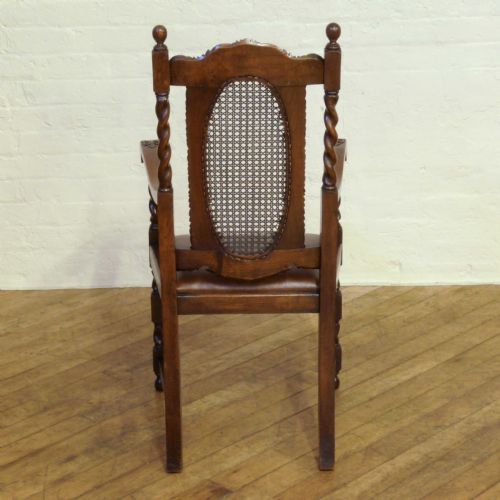 SET OF SIX OAK JACOBEAN STYLE CHAIRS - ADDITIONAL PHOTO 14