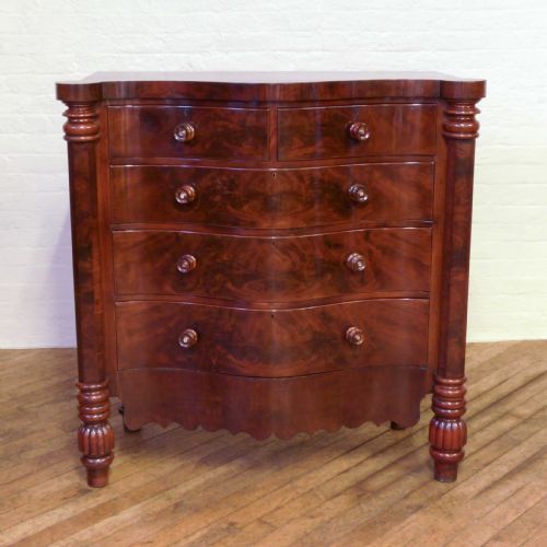 VICTORIAN MAHOGANY CHEST OF DRAWERS - ADDITIONAL PHOTO 3
