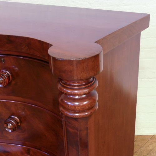 VICTORIAN MAHOGANY CHEST OF DRAWERS - ADDITIONAL PHOTO 4