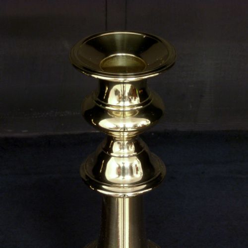 EARLY VICTORIAN BRASS CANDLESTICKS - ADDITIONAL PHOTO 5