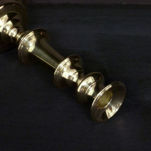 EARLY VICTORIAN BRASS CANDLESTICKS - ADDITIONAL PHOTO 6