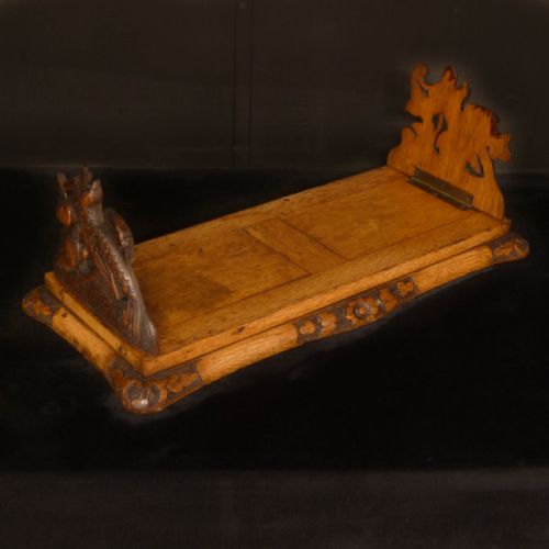 victorian oak book rack - CATEGORY: ANTIQUE MISCELLANEOUS - DATED VICTORIAN