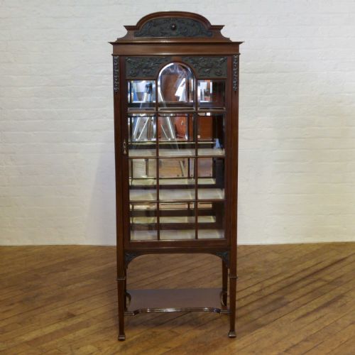 EDWARDIAN MAHOGANY DISPLAY CABINET - ADDITIONAL PHOTO 4