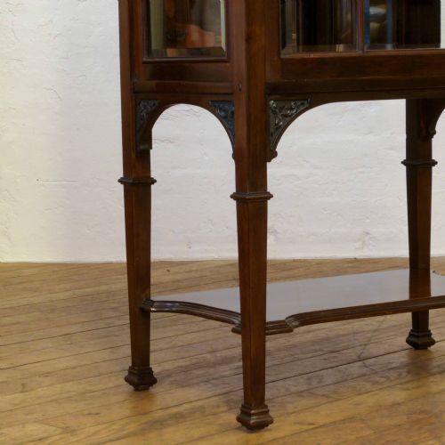 EDWARDIAN MAHOGANY DISPLAY CABINET - ADDITIONAL PHOTO 5