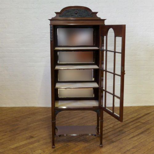 EDWARDIAN MAHOGANY DISPLAY CABINET - ADDITIONAL PHOTO 7
