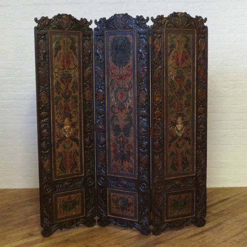 victorian oak draught screen - CATEGORY: ANTIQUE MISCELLANEOUS - DATED VICTORIAN