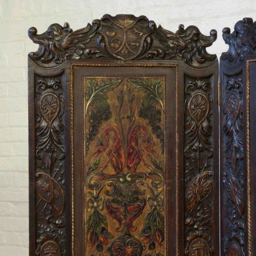 VICTORIAN OAK DRAUGHT SCREEN - ADDITIONAL PHOTO 5