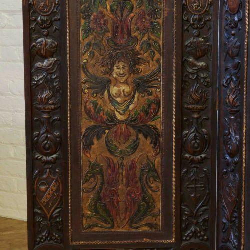 VICTORIAN OAK DRAUGHT SCREEN - ADDITIONAL PHOTO 7