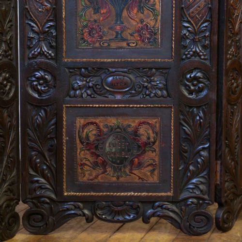 VICTORIAN OAK DRAUGHT SCREEN - ADDITIONAL PHOTO 10