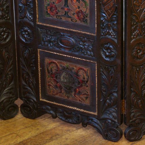 VICTORIAN OAK DRAUGHT SCREEN - ADDITIONAL PHOTO 12